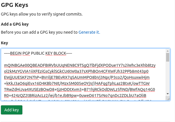 Add gpg key gitlab